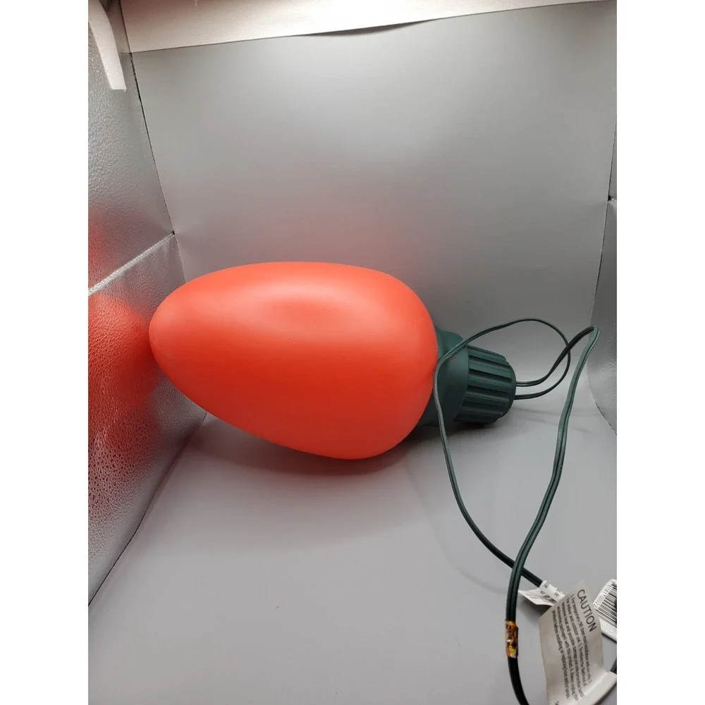 Large Jumbo Christmas Light Bulb Blow Mold Red 15